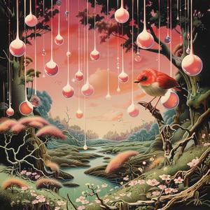 bird  flowers  forest  painting  nature  realistic  lush  colorful  art  scenic 1040976