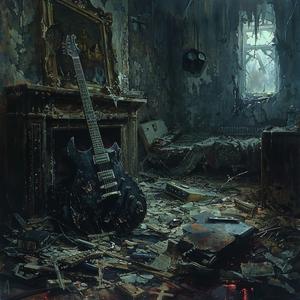 guitar  room  broken  window  painting  chaotic  dark  emotional  atmospheric  metal 1077294