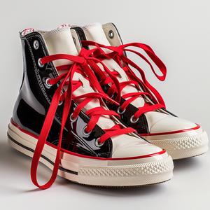 sneakers  black  red  high-top  footwear  modern  stylish  studio  photography  design 1038061
