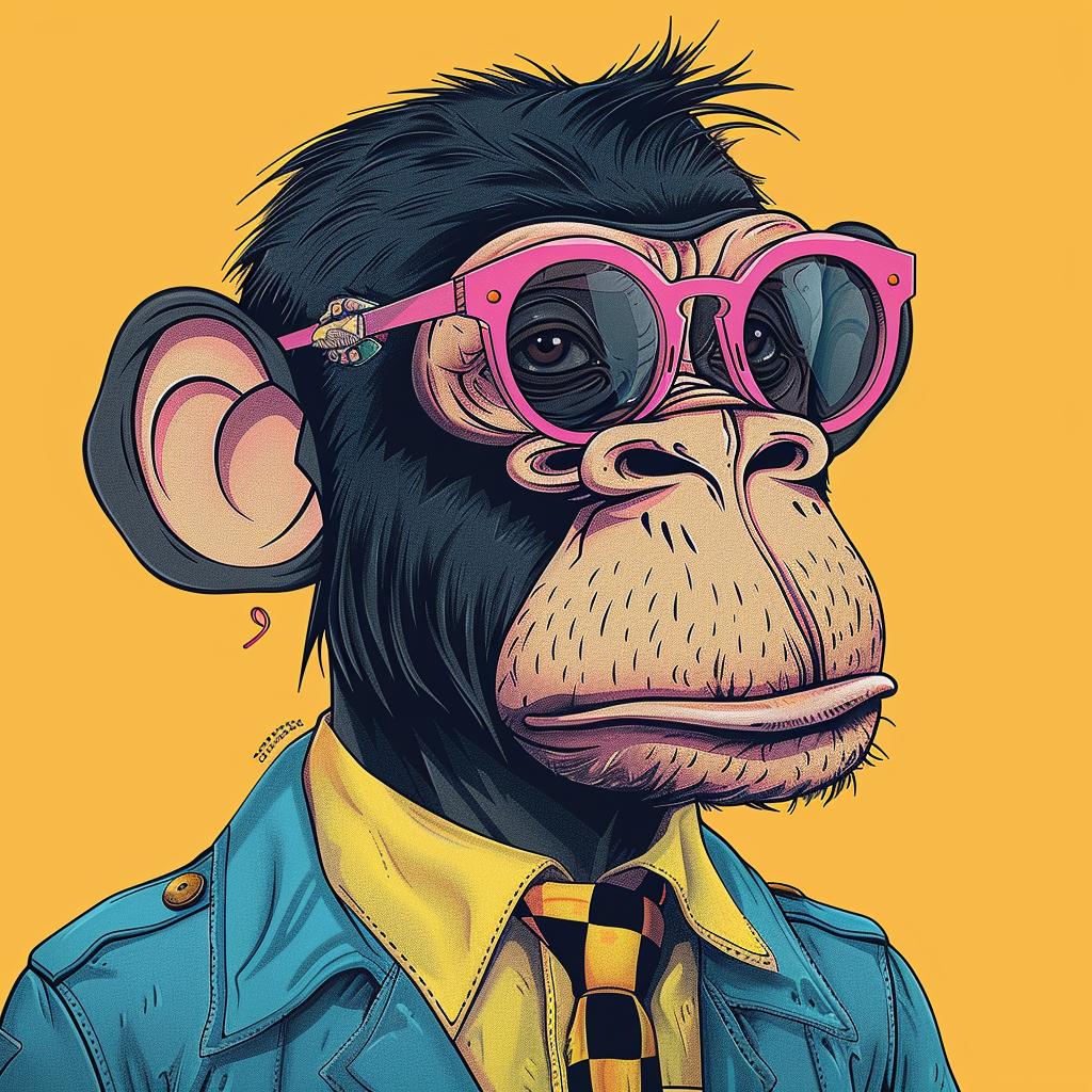 chimp  sunglasses  suit  tie  1980s  design  cute  adorable  naturalistic  occult 923570