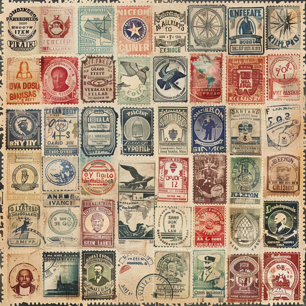 stamps  collection  vintage  travel  vector  shapes  distressed  design  graphic  art 918228
