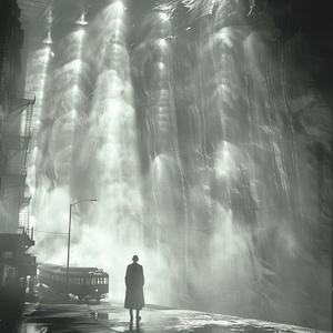 monochromatic  black  white  double  exposure  surreal  lighting  NYC  quint  Buchholz 1039435