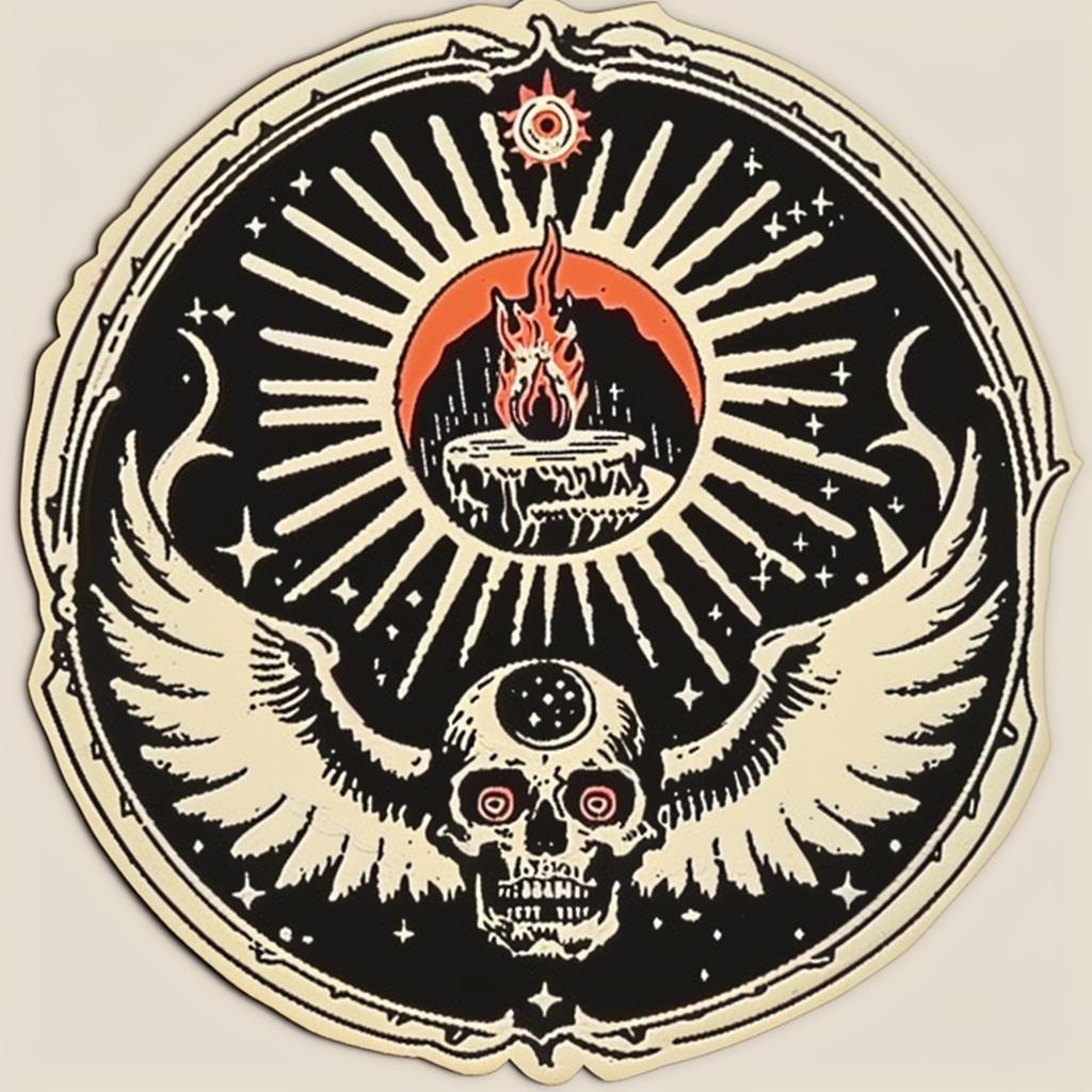 sticker  skull  wings  sun  deathmetal  provocative  badge  dark  Todd  McFarlane 933142