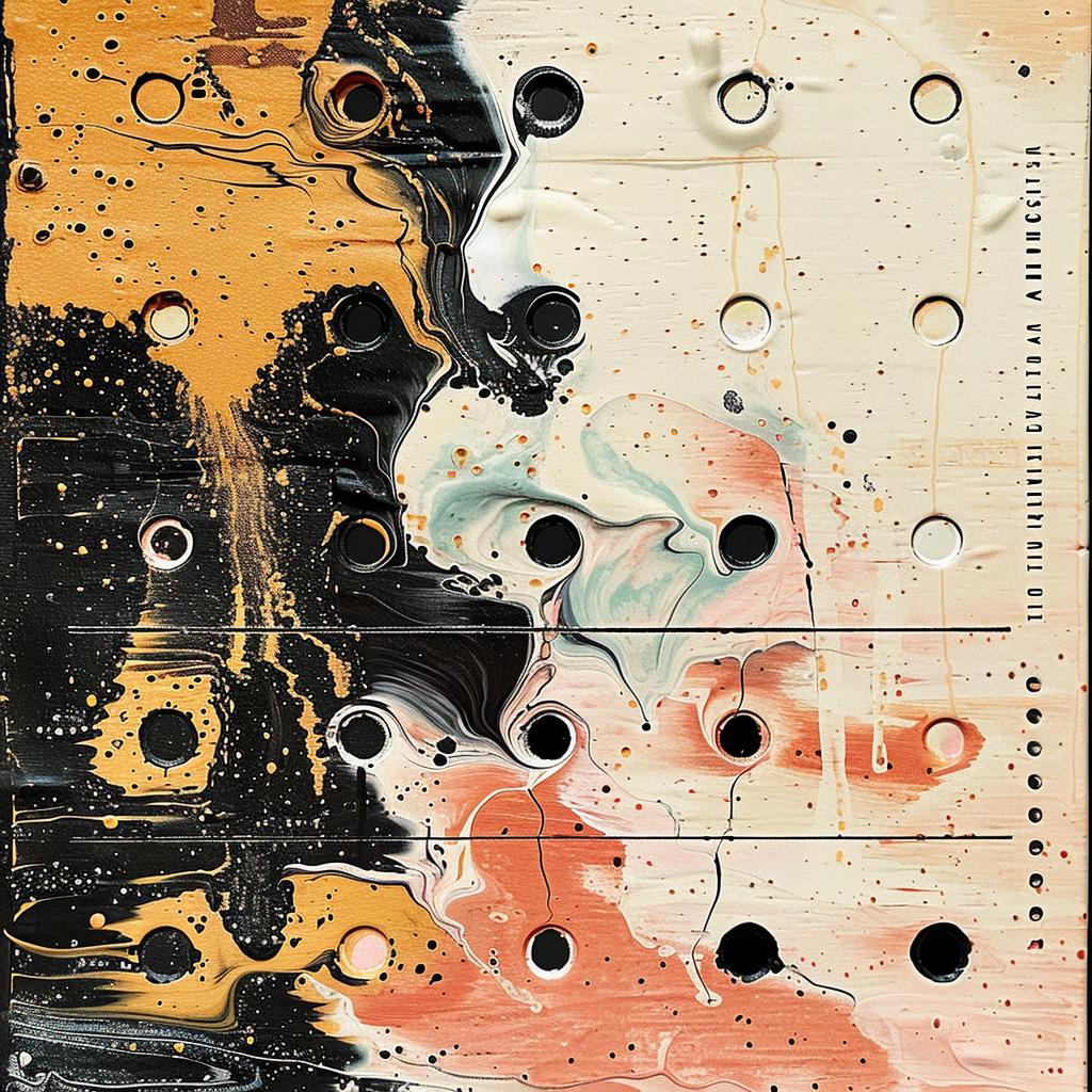 1980s  album  cover  encaustic  imperfect  punk  palette  knife  dots  black 963437