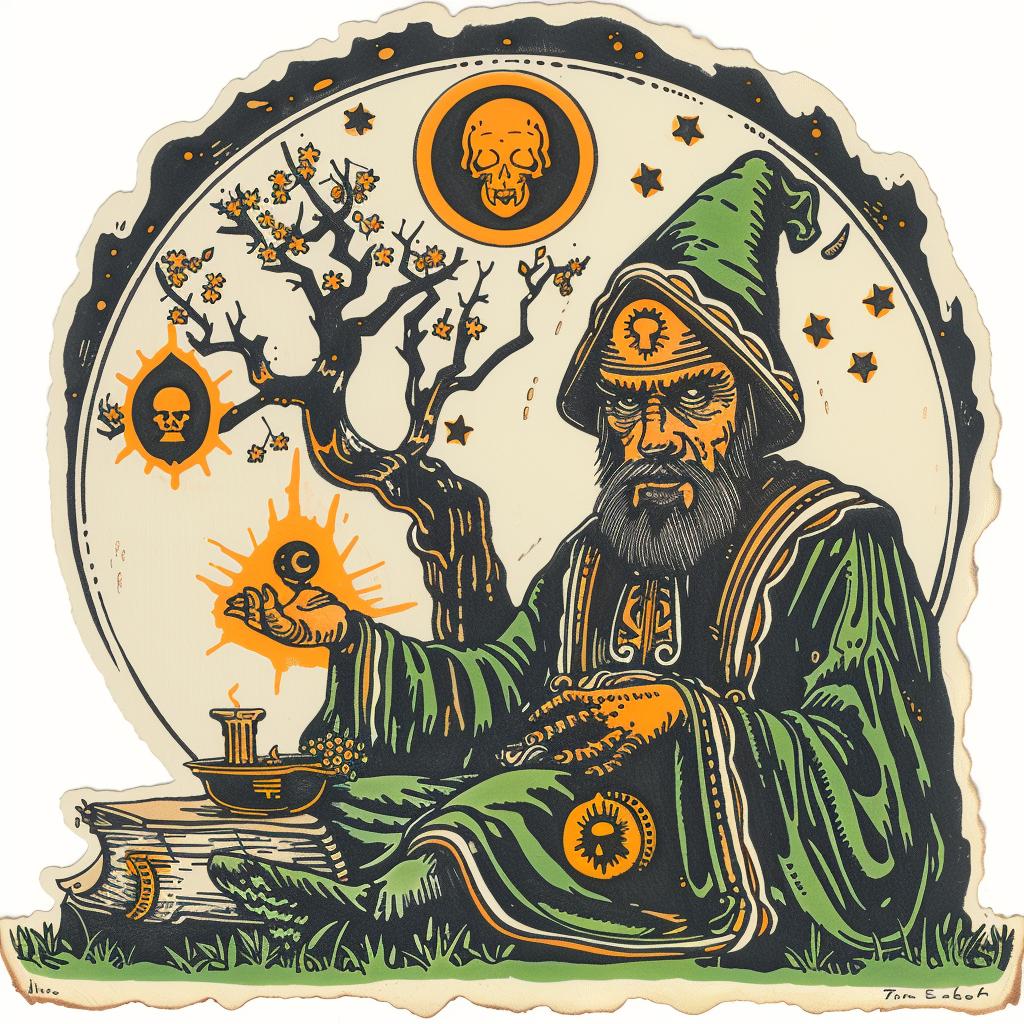 provocative  art  Emek  wizard  tree  background  spiritual  dark  naturalistic  illustration 932390
