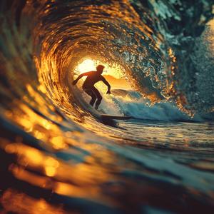 surfing  surfer  wave  sunset  tilt-shift  photography  realistic  daylight  8k  ocean 1078423