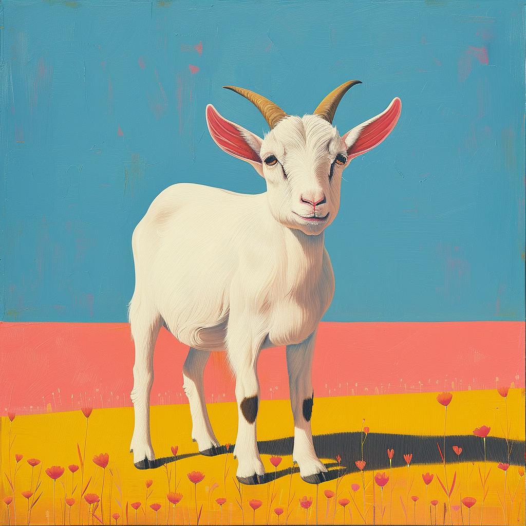creative  surreal  goat  painting  field  chubby  nature  artistic  whimsical  colorful 978382