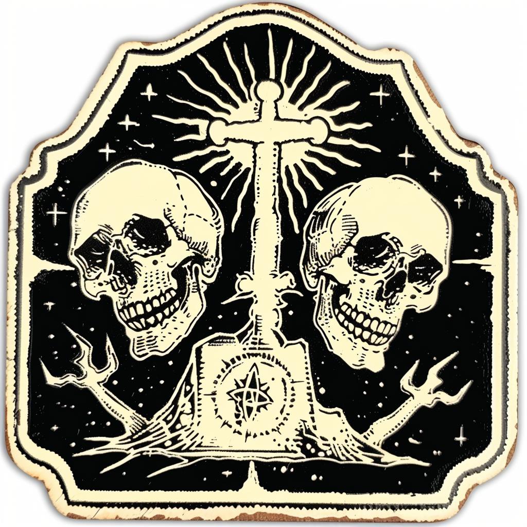 badge  symmetrical  deathmetal  skulls  occult  spiritual  dark  naturalistic  provocative  design 932935