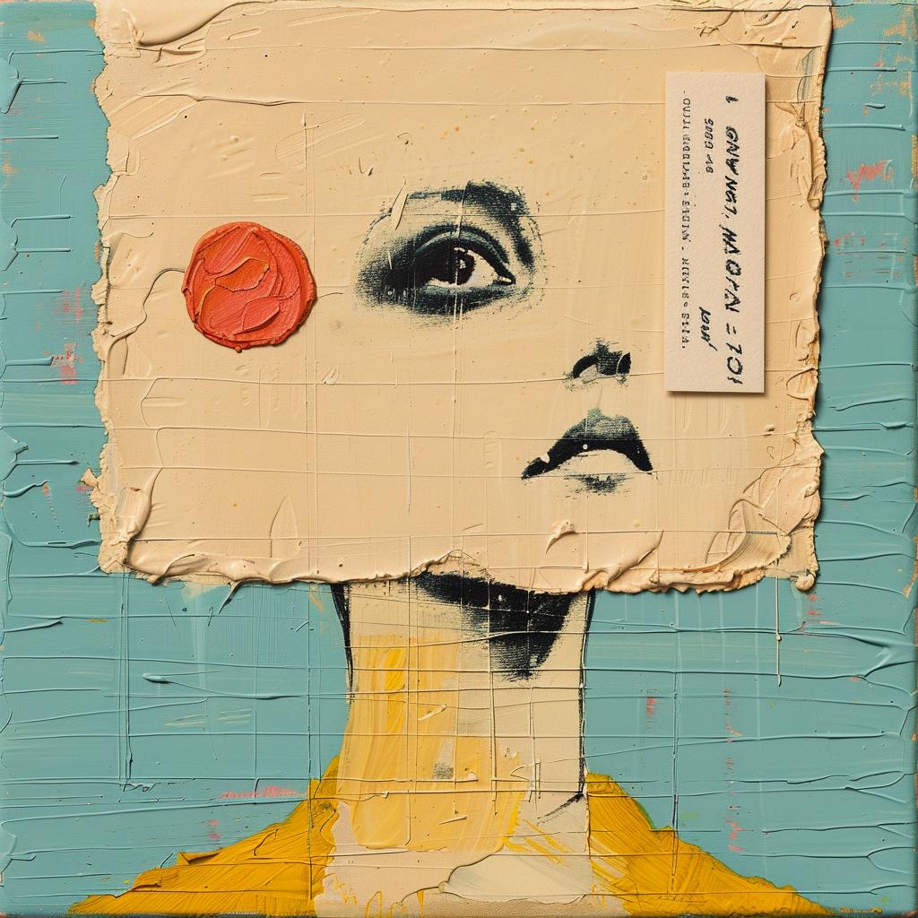 encaustic  painting  woman  red  dot  palette-knife  impasto  artwork  Joan  Cornella 1016310