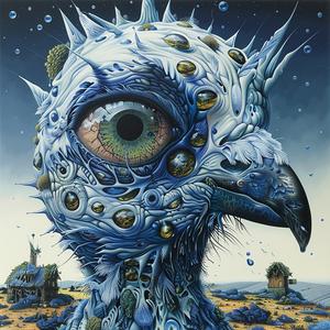 bird  blue  eyes  head  painting  vivid  whimsical  nature  artistic  surreal 1072534
