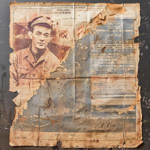 vintage  poster  1940  work  order  newspaper  photo  man  aged  authentic 1074993
