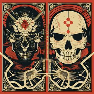 skull  bones  deconstructivism  alien  elements  linocut  bold  artnouveau  symmetry  design 1059045