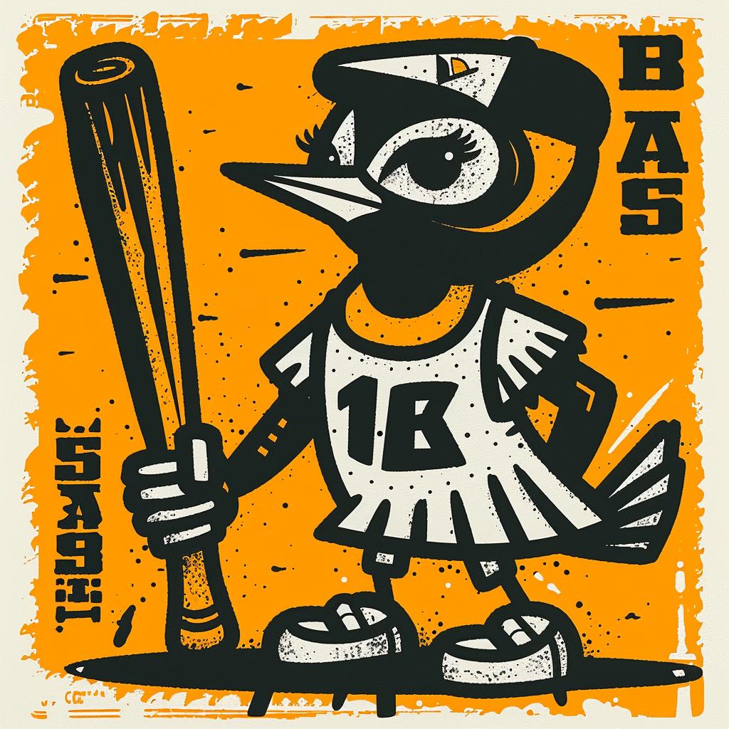 cartoon  bird  baseball  bat  minimal  urban  poster  aggressive  character  humor 957064