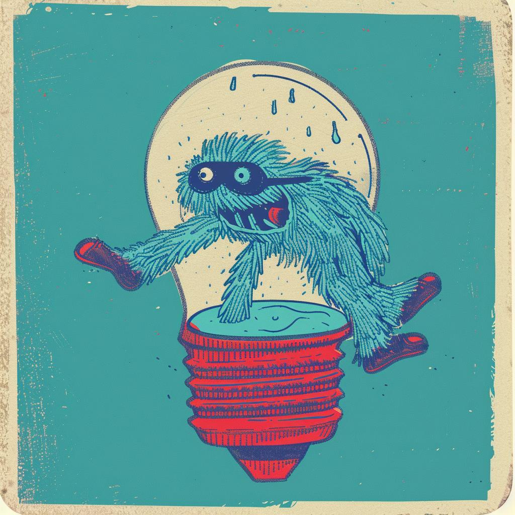 lightbulb  liquid  man  drowning  cartoon  monster  surreal  dark  emotional  symbolic 940679