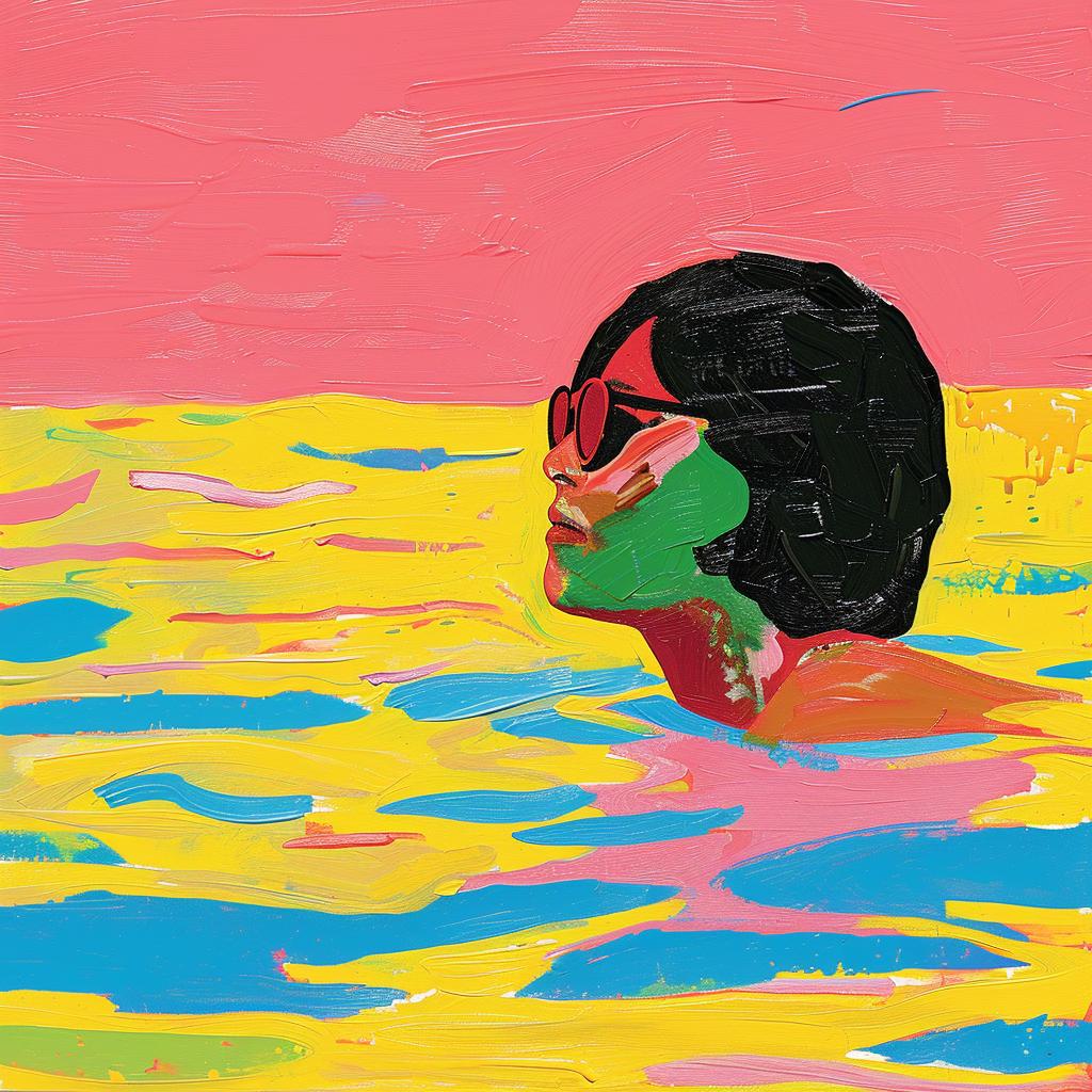 woman  water  pink  sky  painting  surreal  album  cover  splash  fauvism 977195