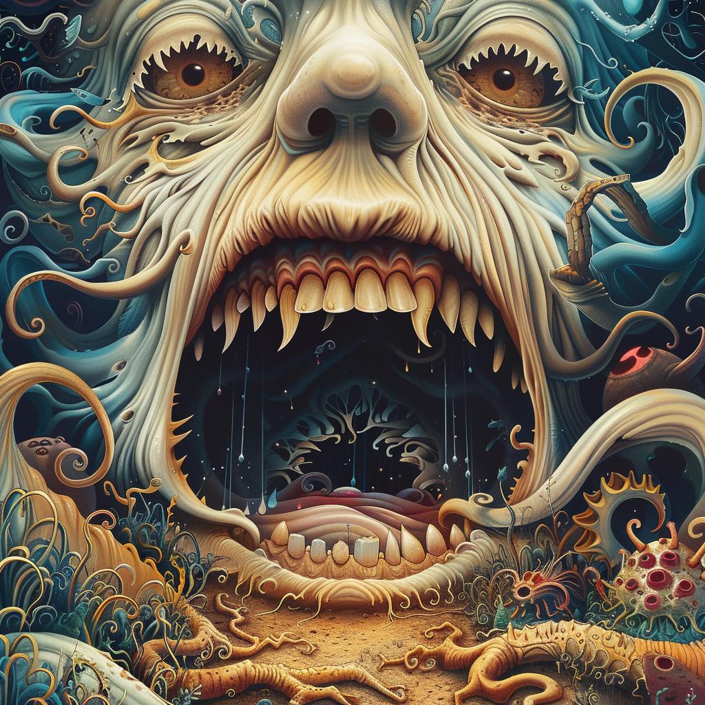 monster  mouth  open  horror  art  illustration  surreal  dynamic  unique  expressionism 942612