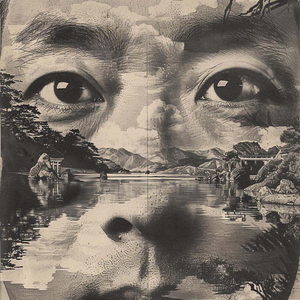 surreal  album  cover  screenprinting  landscape  male  face  creative  art  EKazumasa 960477