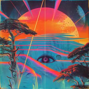 فن غلاف الألبوم السريالي Risograph Symbolist فائق الواقعية ملون إبداعي تجريدي 1079766