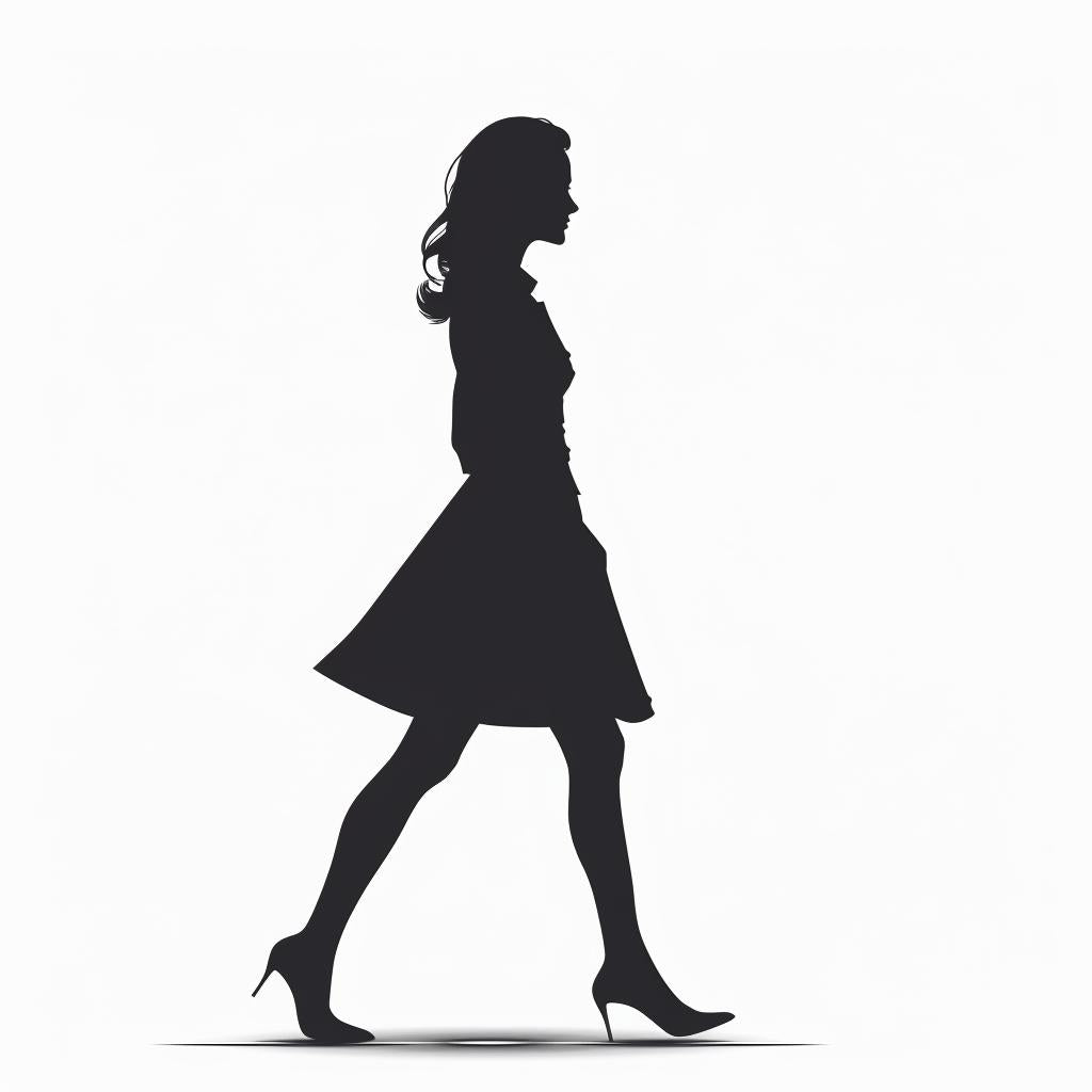 woman  walking  profile  minimalist  symbolic  black  white  silhouette  clipart  art 953929