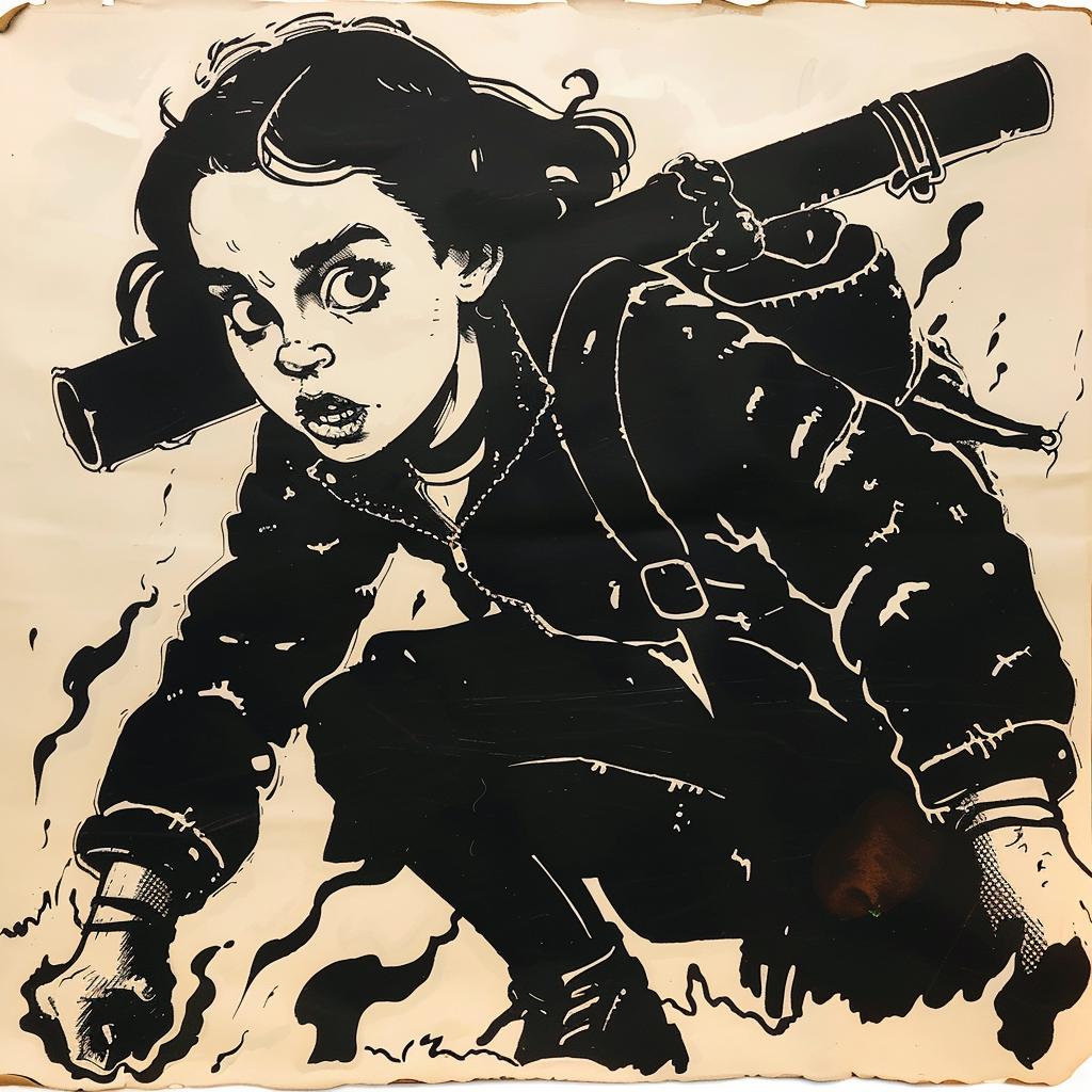 girl  gun  poster  illustration  Chris Bachalo  dynamic  bold  fictional  character  action 926482