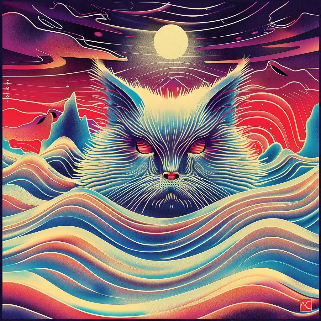 cat  ocean  moon  night  mystical  whimsical  blue  animal  nature  clouds 967277