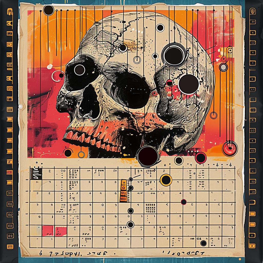 calendar  skull  art  symbol  design  graphic  illustration  conceptual  color  bold 960218