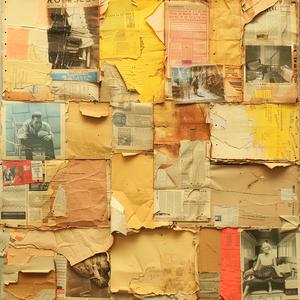 collage  torn  paper  newspapers  vintage  mixed  media  Rauschenberg  art  wall 1075154