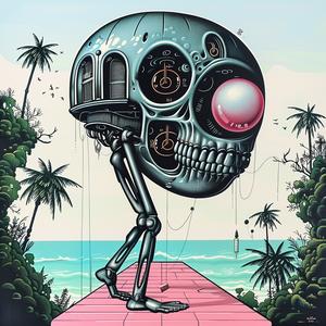 minimal  chromolithography  skeleton  ball  pink  surreal  simple  symbolism  fantasy  artwork 1037676