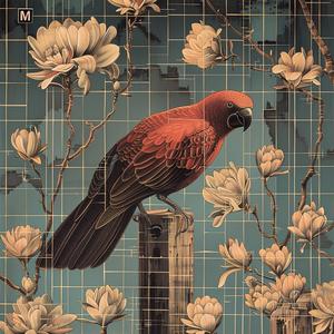 bird  post  flowers  painting  chromolithography  nature  colorful  detailed  floral  romantic 1041327