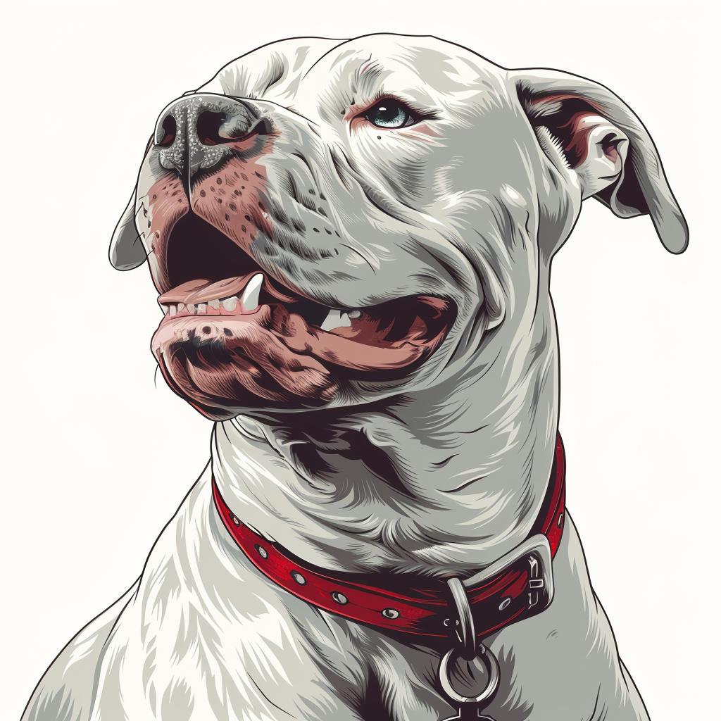 illustration  pitbull  dog  white  collar  red  style  GTA  art  design 927462