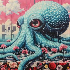octopus  flowers  head  creative  imaginative  playful  botanical  whimsical  colorful  surreal 1038191