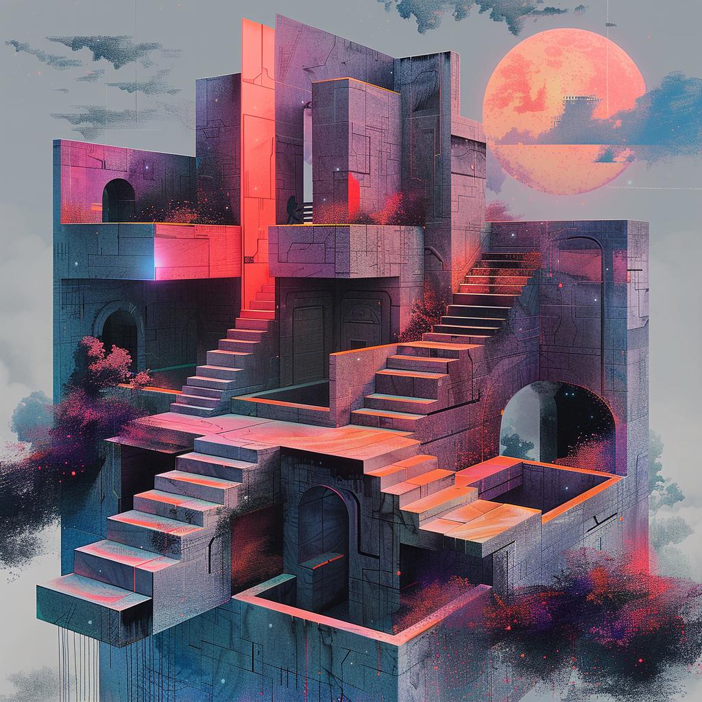 axonometric  street-art  graphic  building  stairs  dark  aesthetic  design  architecture  urban 969326