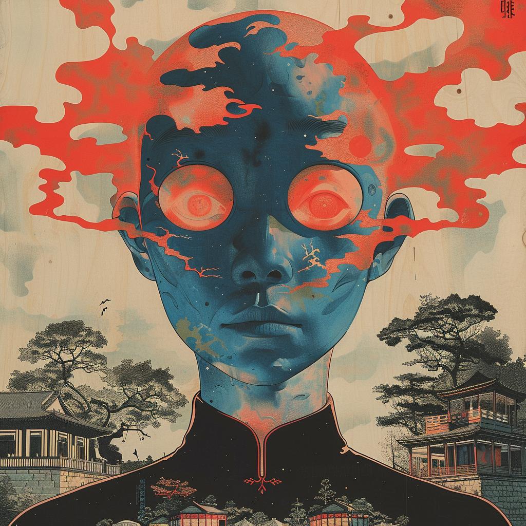 album  poster  horror  art  Risograph  Magritte  man  face  dark  surrealism 1026898