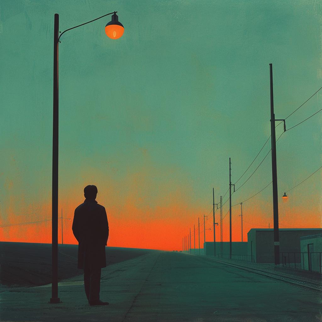 surreal  album  cover  technicolor  lighting  teal  orange  street  man  light 975141