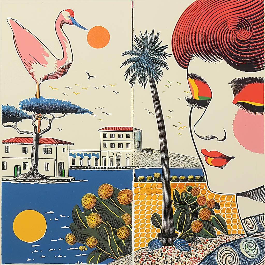 painting  woman  flamingo  background  surreal  art  colorful  wildlife  fantastical  vibrant 938352