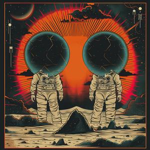 dots  dashes  album  poster  synthwave  dark  elements  minimal  orange  blue 1038869