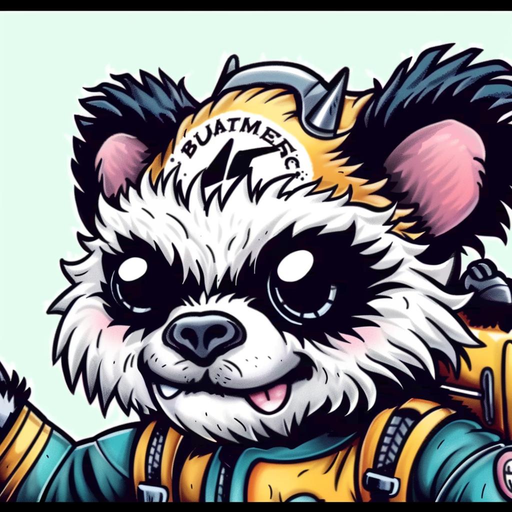 panda  helmet  sign  cartoon  animal  playful  fun  illustration  character  cute 940031