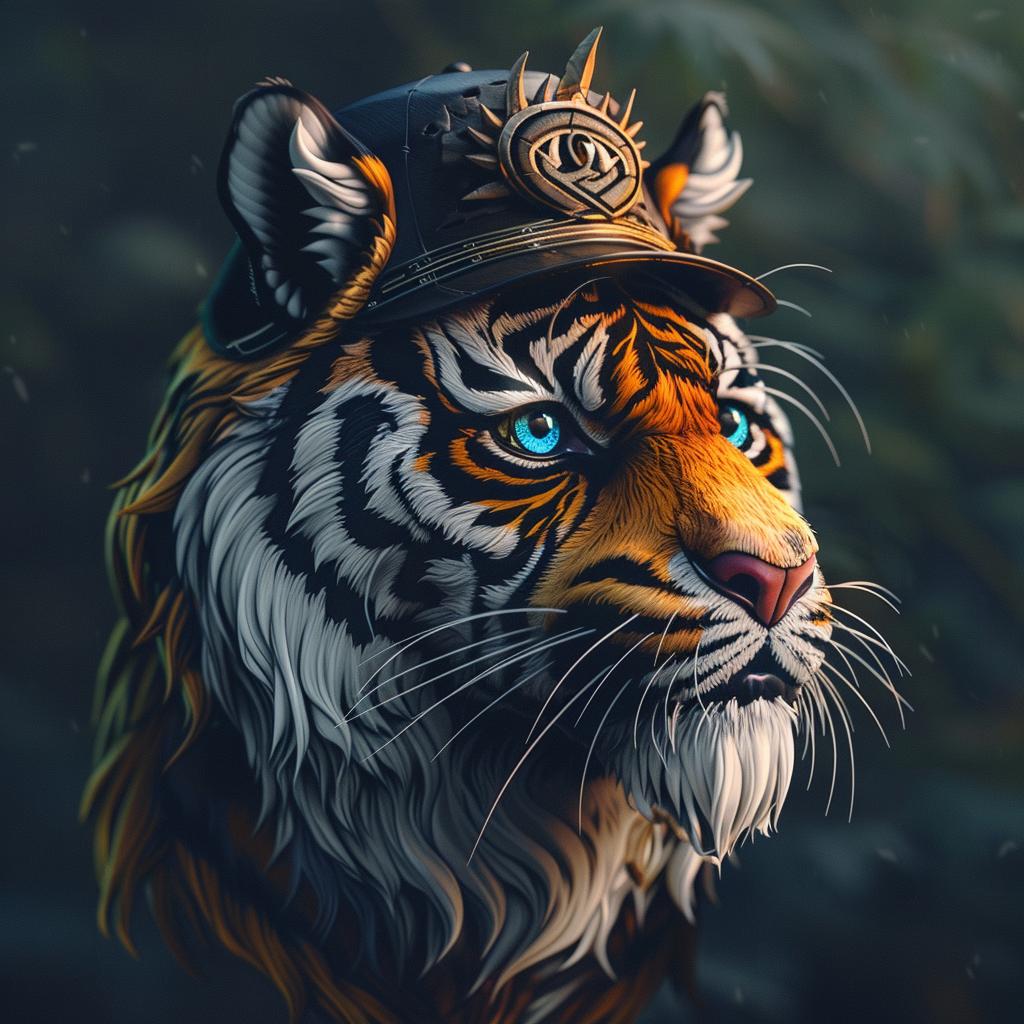 tiger  character  digital  art  stylized  illustration  funny  design  profile  playful 943819