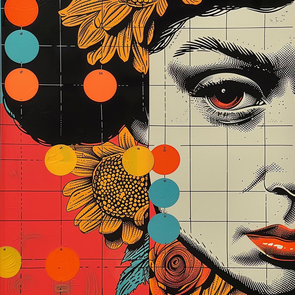 colorful  woman  abstract  impressionism  collage  graphic  design  sunflowers  contemporary  art 968478