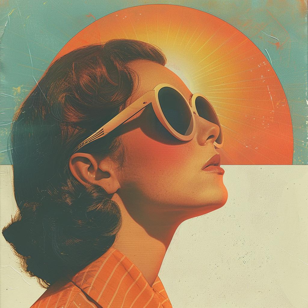 illustration  woman  sunglasses  sun  hat  frank  moth  futurist  retro  vintage 929562