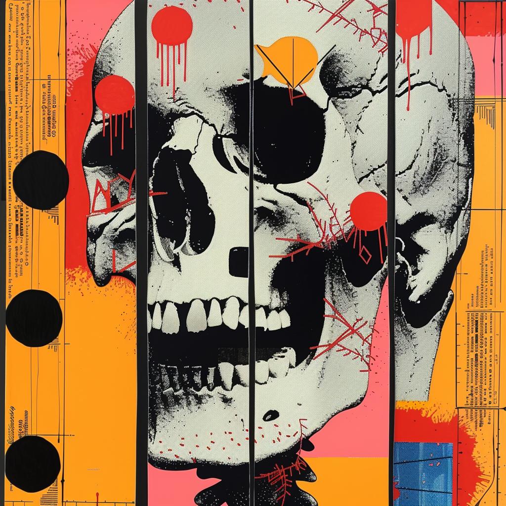skull  red  dot  graphic  design  abstract  impressionism  grim  reaper  art 968981