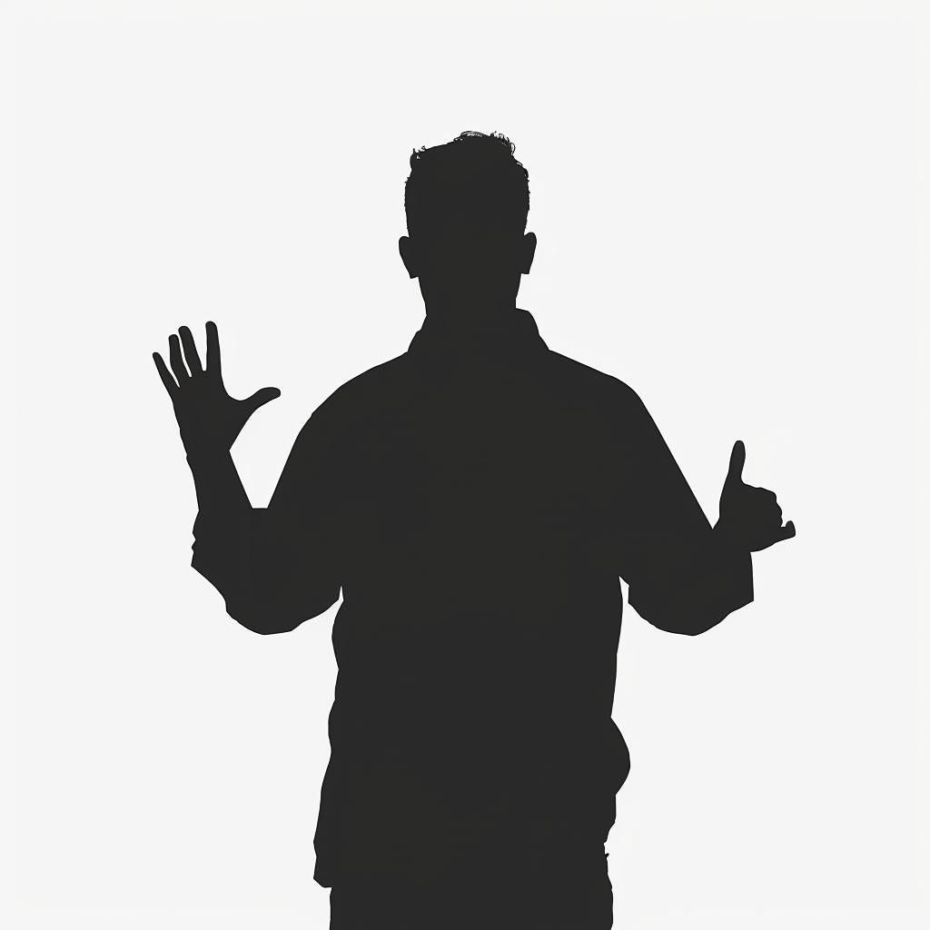 silhouette  man  ASL  illustration  black  white  hands  up  sign  symbol 954159