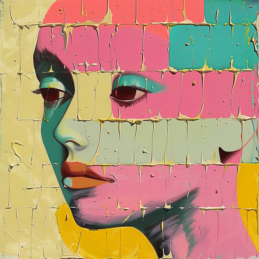 painting  woman  colorful  face  background  vibrant  artistic  expression  creative  design 950813