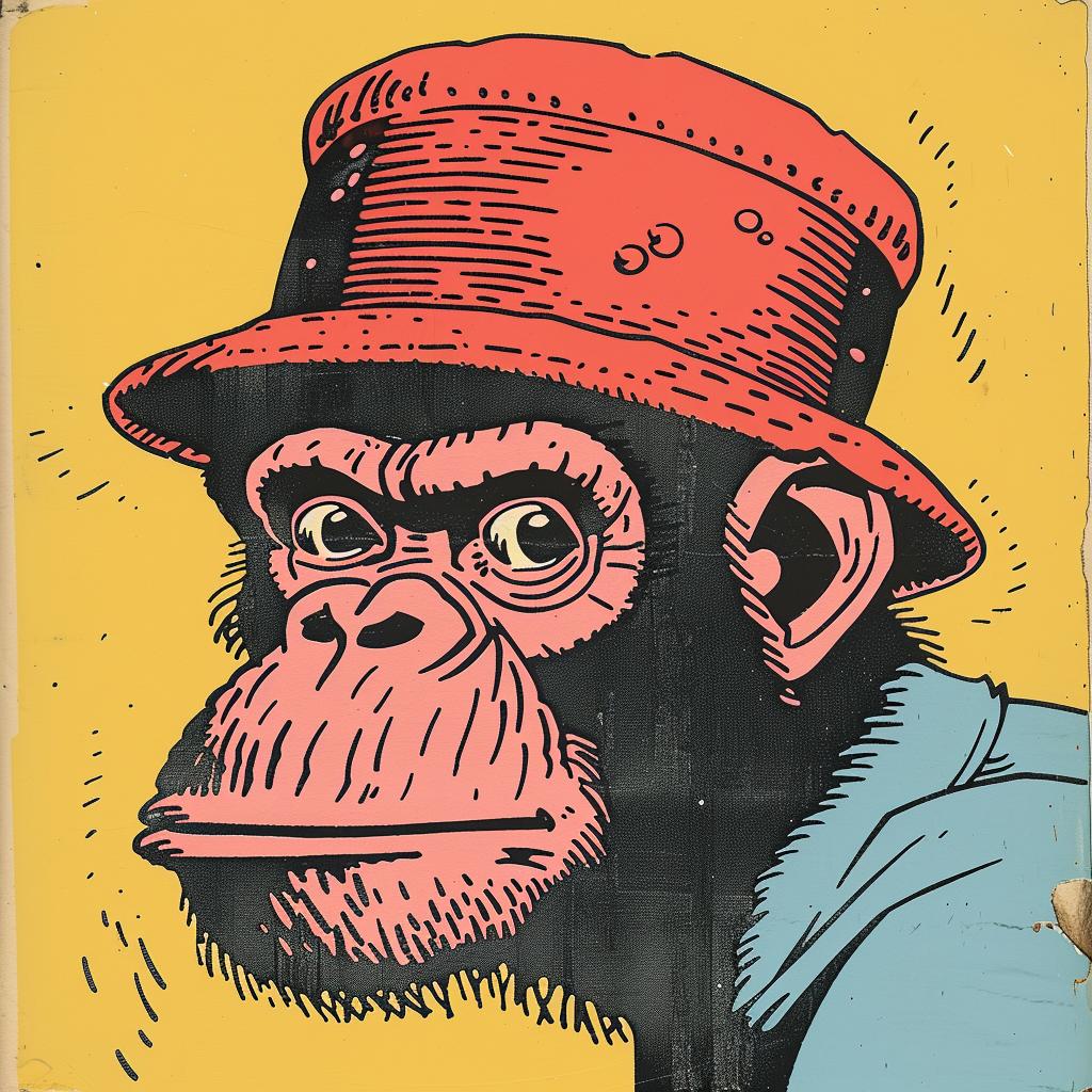 قبعة شمبانزي، قميص، صورة، رسم هزلي، نابض بالحياة، جاك كيربي، ريترو، ملون، 921442