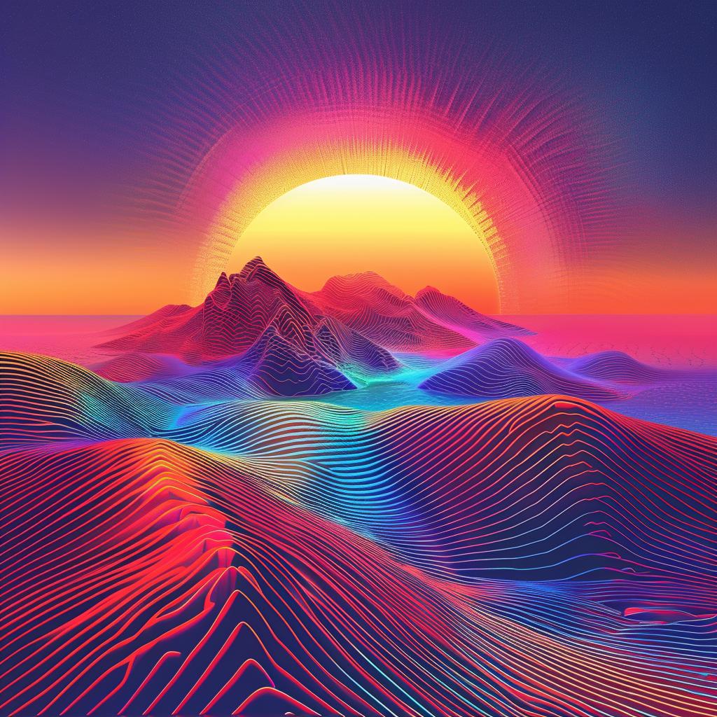 digital  painting  desert  sunset  colorful  landscape  art  nature  peaceful  vibrant 928383