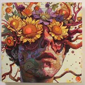 surreal  album  cover  Todd  White  Risograph  symbolism  hyper-realistic  screenprinting  flowers 1079223