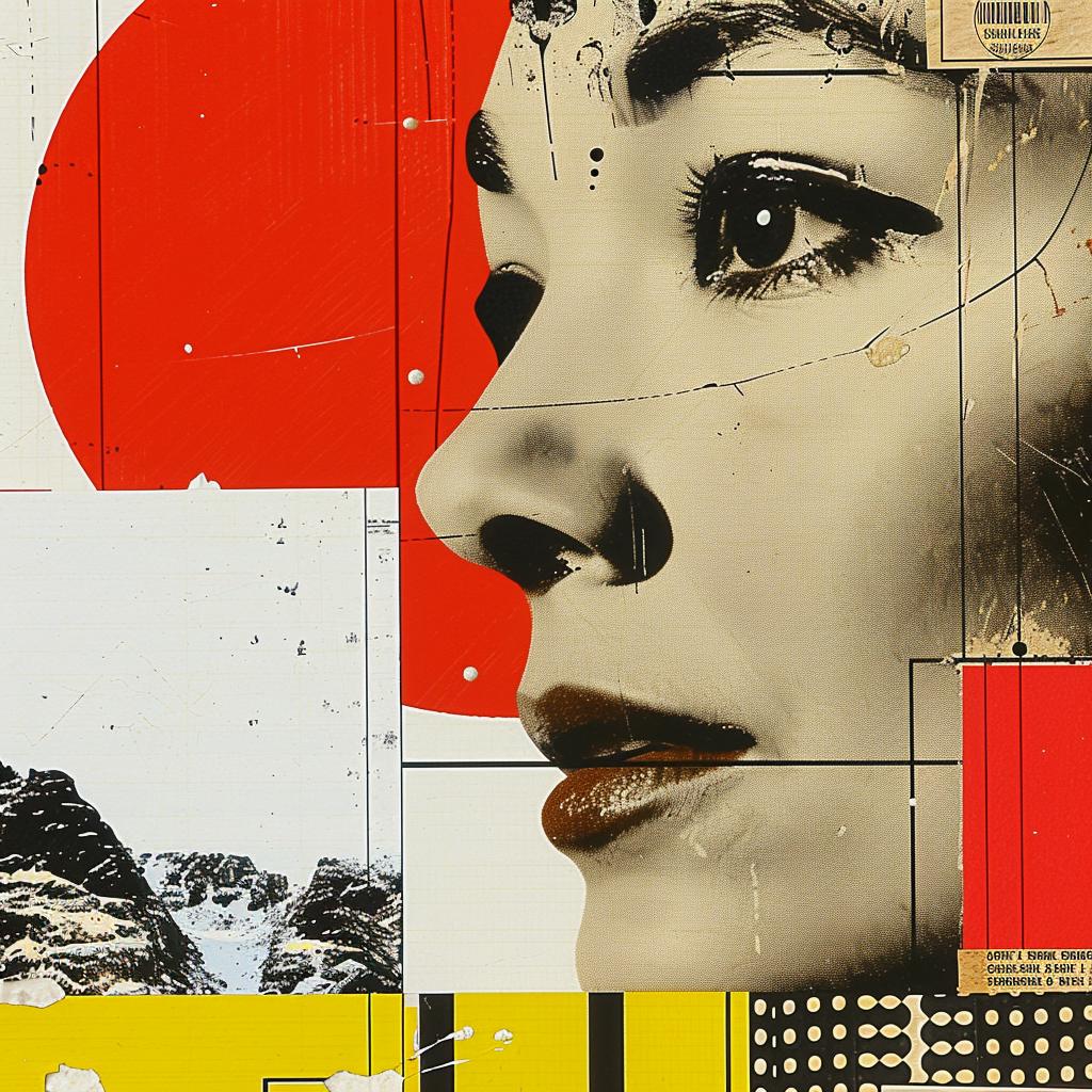surreal  collage  woman  face  red  sun  album  cover  art  Michael 1019541