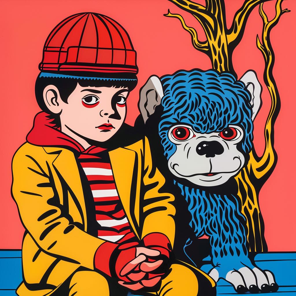 album  cover  maurice  sendak  painting  boy  dog  friendship  imagination  childhood 1024882