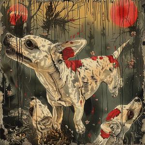 dog  painting  chromolithography  canvas  nature  artwork  animal  wildlife  details  color 1053991
