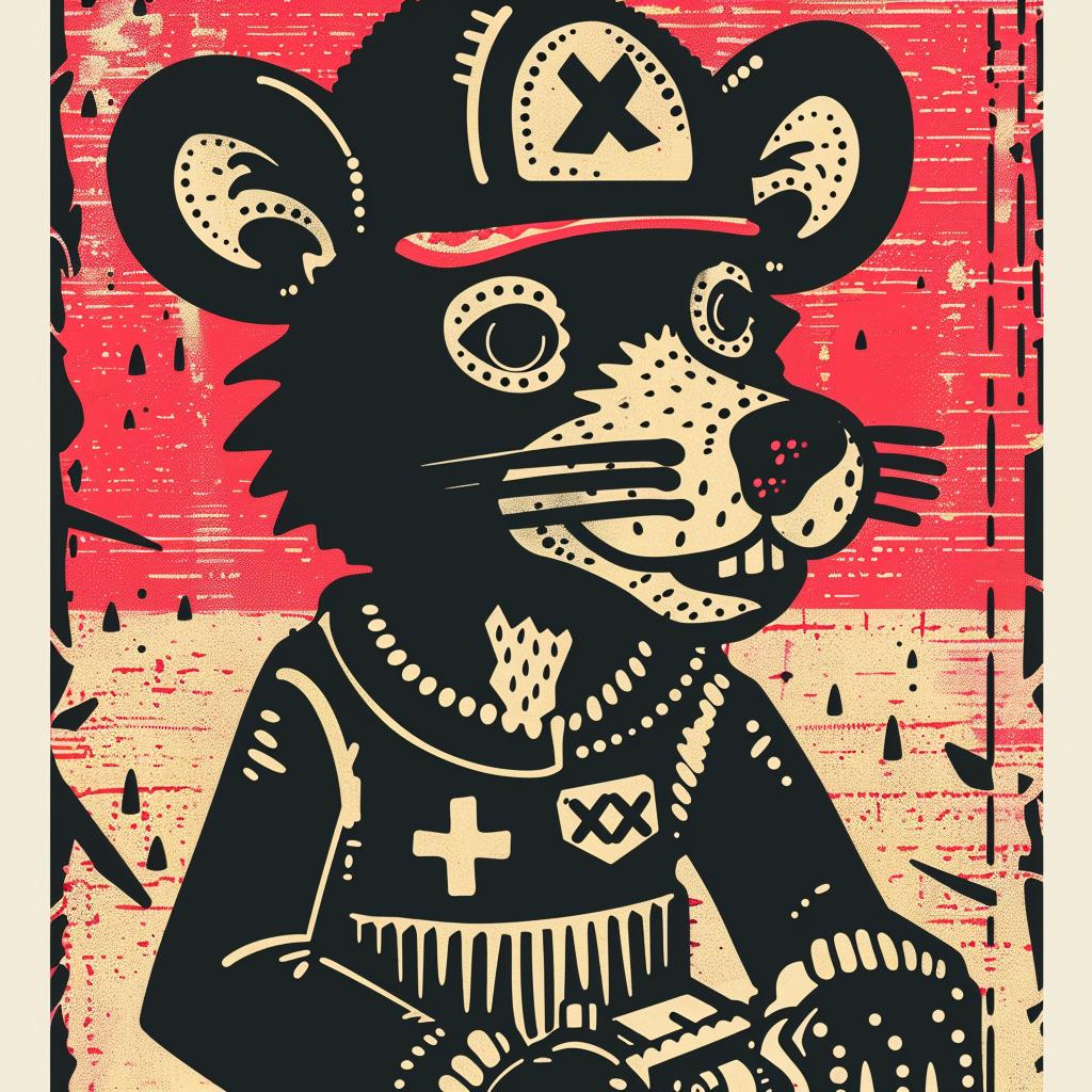 streetwise  animal  mouse  cap  aggressive  poster  culture  minimal  gun  urban 957479